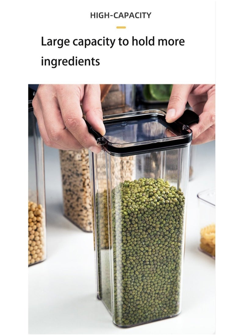ZIMNEST - Set of 2 pieces 1800ML Airtight Food Storage with Lid, Double Sealed Thick storage Jar, Leak Proof, Easy to Clean, BPA Free, Kitchen and Other Storage - Image 1