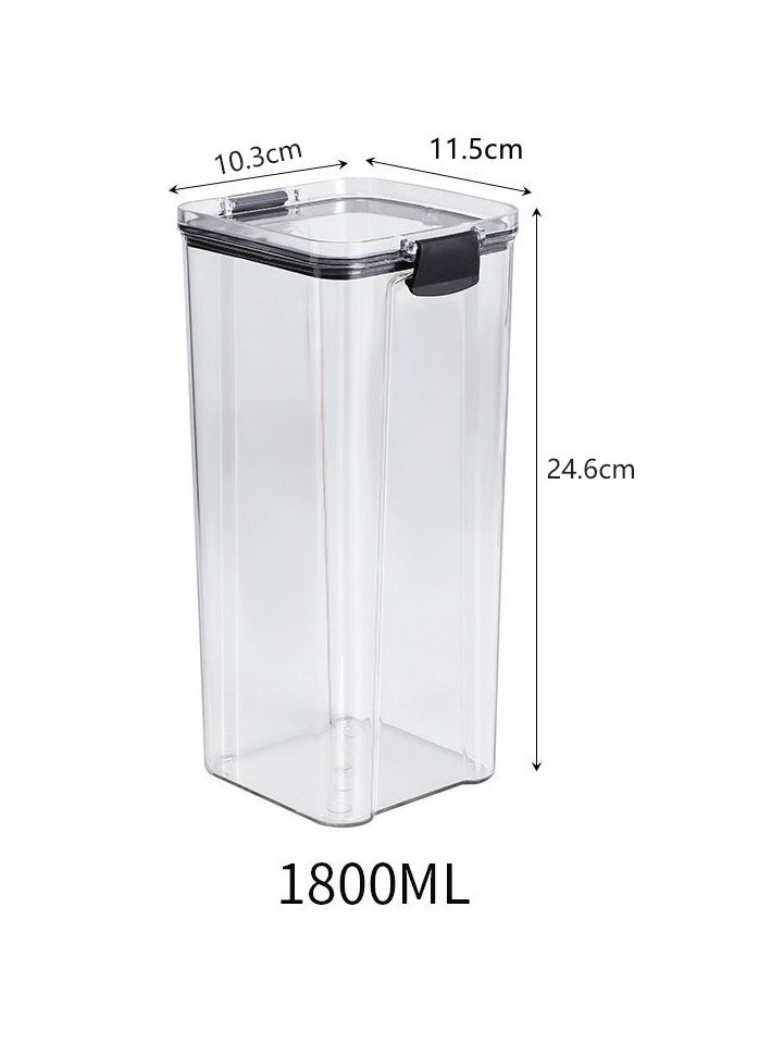ZIMNEST - Set of 2 pieces 1800ML Airtight Food Storage with Lid, Double Sealed Thick storage Jar, Leak Proof, Easy to Clean, BPA Free, Kitchen and Other Storage - Image 1