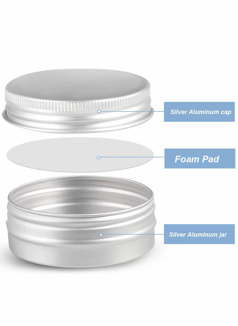 KASTWAVE Round Aluminum Metal Tin Storage, 24 Pcs Jar Containers with Secure Screw Top Lids  - Image 3