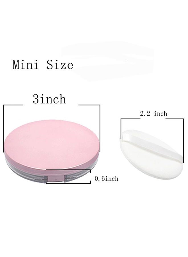 Sohynca Empty Plastic Loose Powder Compact Container with Velvet Powder puff Mirror and Elasticated Net Sifter,Empty Reusable Powder box, 5g Portable DIY Makeup Powder case - Image 2