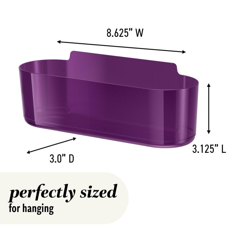 Command Clear Caddy, Candied Plum, 1 caddy, 4 strips - Image 2