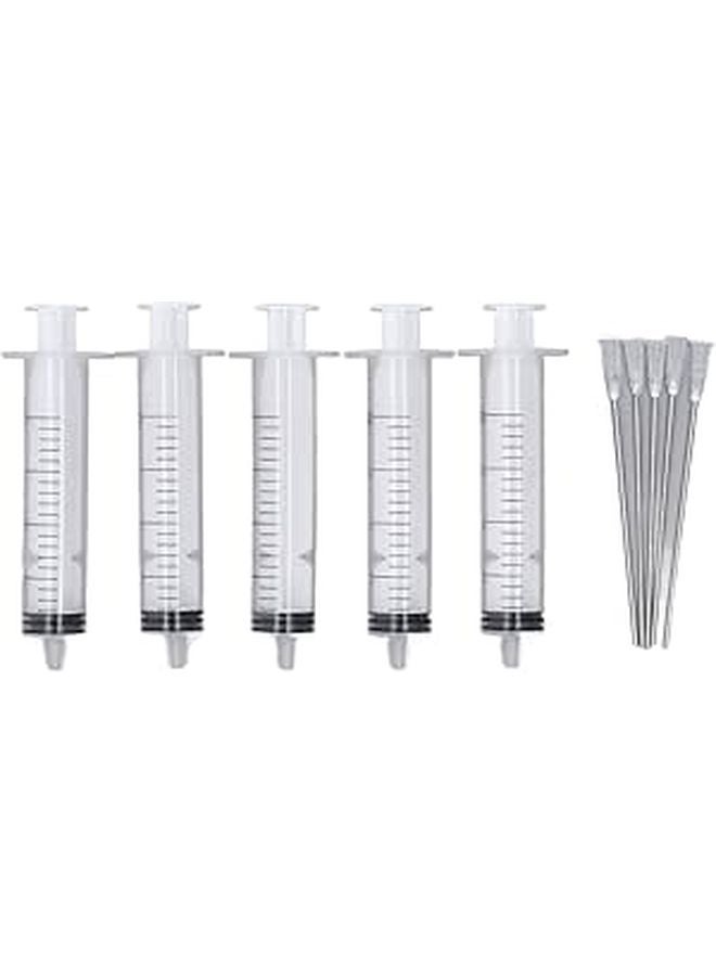 5Pcs Inkjet Printer Ink Refill Kit with 20ml Syringe and Flat Needles for Home Office Printing - Image 1