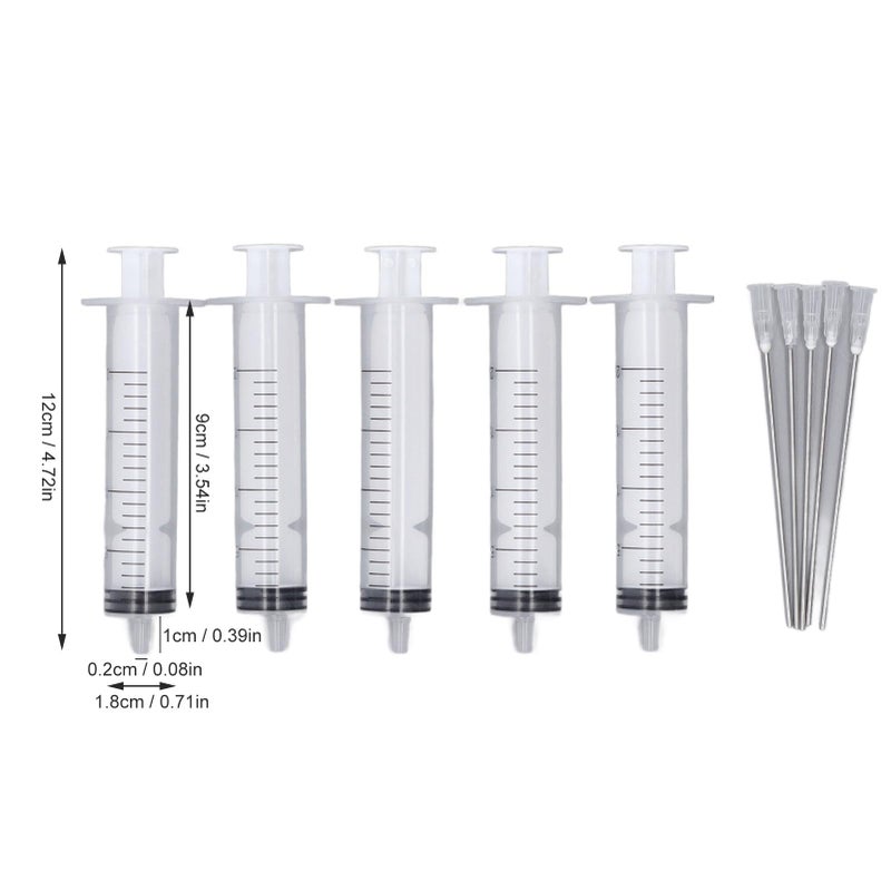5Pcs Inkjet Printer Ink Refill Kit with 20ml Syringe and Flat Needles for Home Office Printing - Image 3