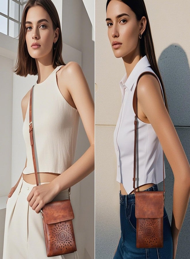APHISON Small Crossbody Bags for Women Trendy, Leather Crossbody Phone Purses Handbags with Adjustable Strap - Image 2