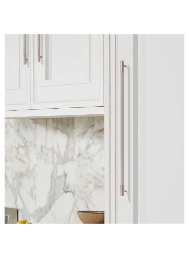 CINCINNO Cosmus Premium Aluminium Pull Handle 600x17x38mm With 2-Year Colour Warranty – Stylish & Durable for Drawers, Kitchen Cabinets & Furniture (Mixed Gold & Beige Leather) - Image 4