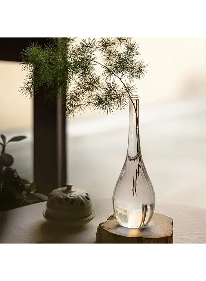 Modern Zen Artificial Jade Bottle Vases Set Transparent Glass Cylinder Flower Vases for Fresh And Dry Arrangements Japanese Inspired Home Decor - Image 5