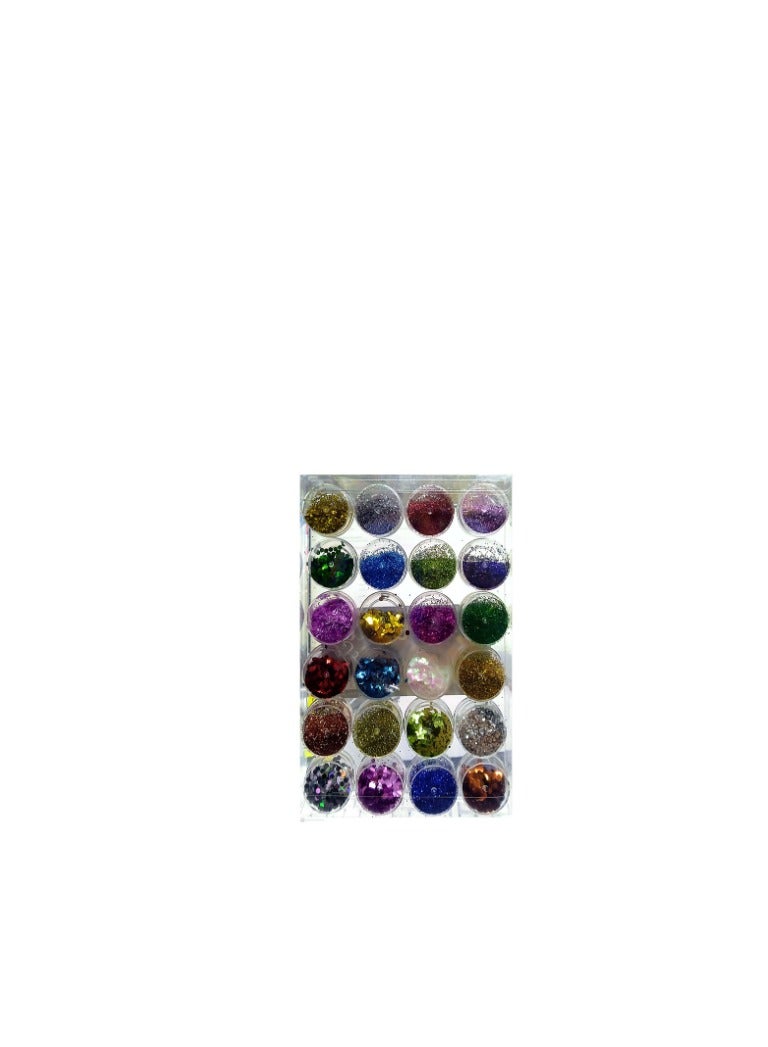 Flamingo 24 Colors Extra Fine Glitter Powder, Diy Craft Glitter Tubes for Party, Wedding, Christmas Painting Cards or Arts Decoration Glitter Powder - Image 2