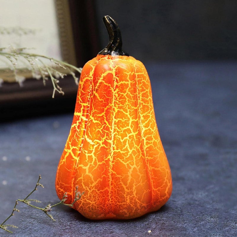 cheekyglo Halloween Fall Pumpkin Light Up Decorations, Halloween Fall Pumpkins for Tiered Tray Decoration Battery Powered 3D LED Lighted Mini Jack-o-Lantern for Halloween Decorations Gift - Image 4