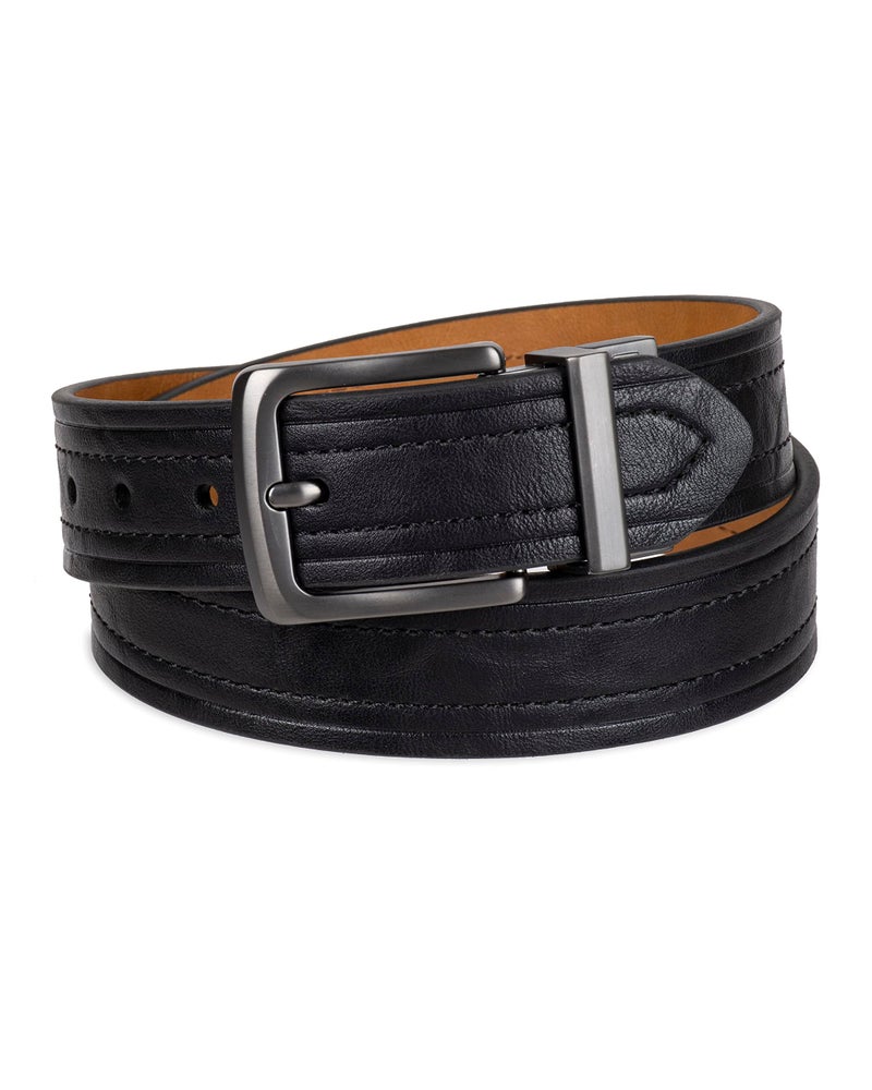 Levi's Men's Reversible Casual Jeans Belt, Black/Tan, 30 (Waist 28) - Image 2