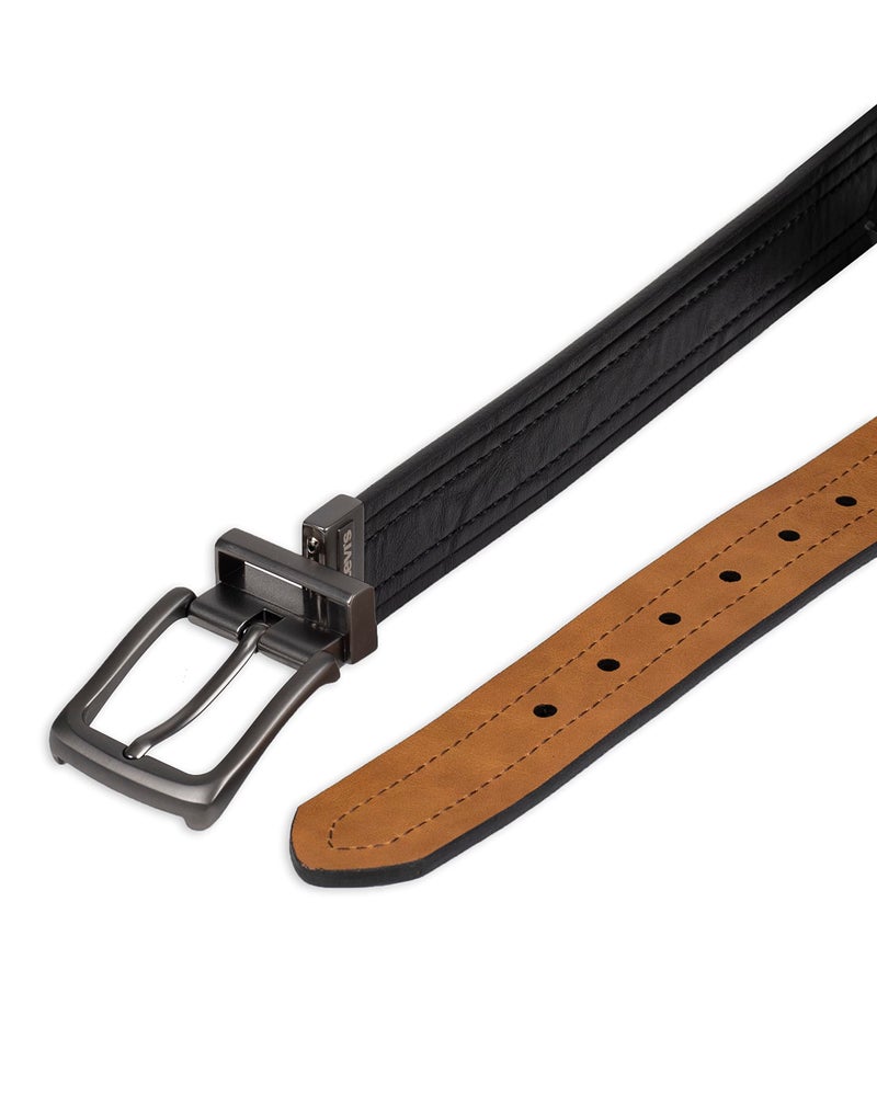 Levi's Men's Reversible Casual Jeans Belt, Black/Tan, 30 (Waist 28) - Image 5