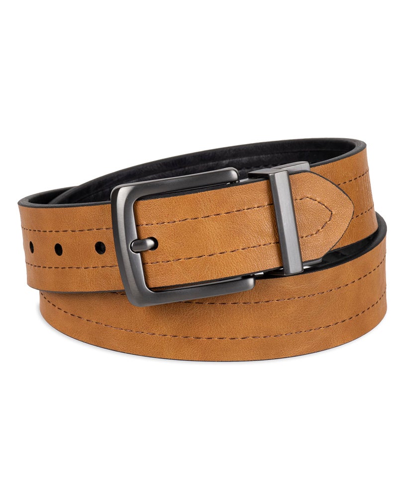 Levi's Men's Reversible Casual Jeans Belt, Black/Tan, 30 (Waist 28) - Image 3