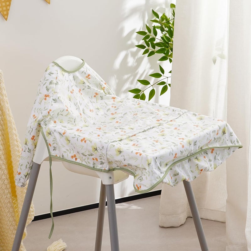 CoolaPeach 2-Pack Long Sleeve Baby Bib,Coverall Baby Bibs for Eating,Waterproof,Attaches to Highchair&Table,Ages 1 to 3 Years(Leaf) - Image 3