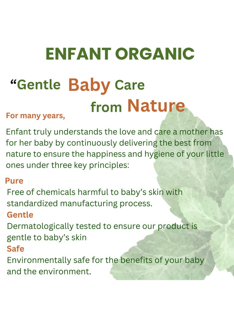 Enfant Organic Plus Baby Shampoo And Body Wash 500ML Pump Baby Body Wash Gentle To Clean & Nourish pH Balance Easy Cleansing From Head-to-Toe Tear-Free Dermatologically Tested In Germany Guarantee Safe Product Even For Most Sensitive Skin  - Image 3