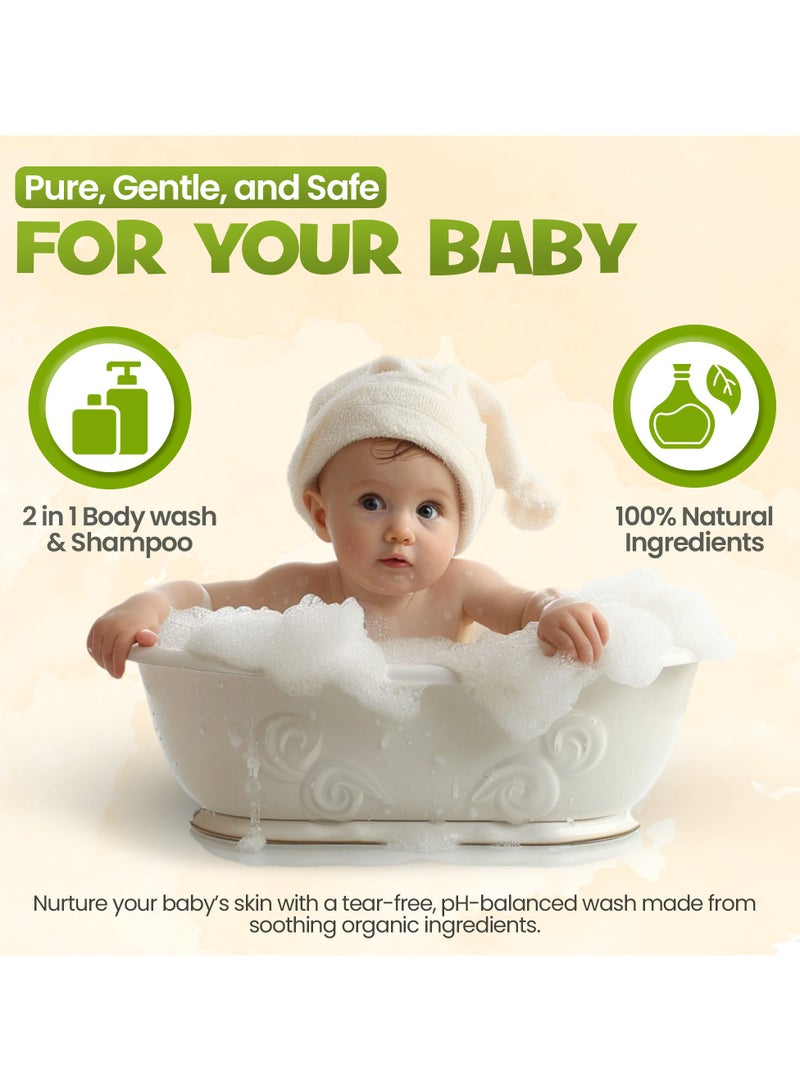 Enfant Organic Plus Baby Shampoo And Body Wash 500ML Pump Baby Body Wash Gentle To Clean & Nourish pH Balance Easy Cleansing From Head-to-Toe Tear-Free Dermatologically Tested In Germany Guarantee Safe Product Even For Most Sensitive Skin - Image 2