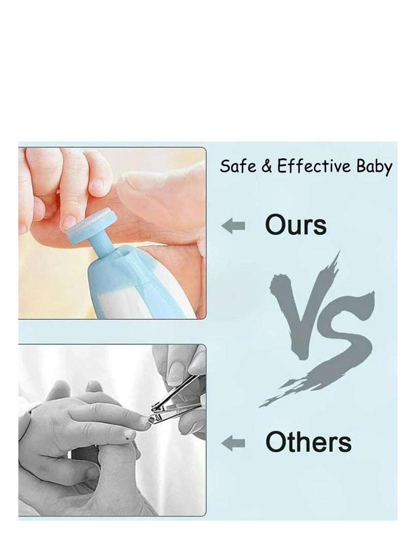 Baby Electric Nail File Drill, 6 in 1 Baby Nail Trimmer, No Sharp Claws Hurt, Nail Care Professional Manicure Pedicure System for Beauty Manicure for Newborn Kids and Adults