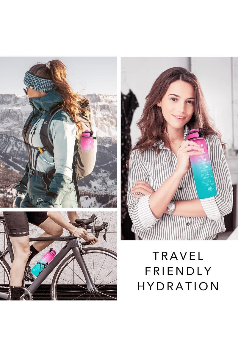 UNICORN 1L Time-Marked Water Bottle for Kids – Durable Tritan, Leak-Proof & BPA-Free – Motivational School Hydration Bottle - Image 3