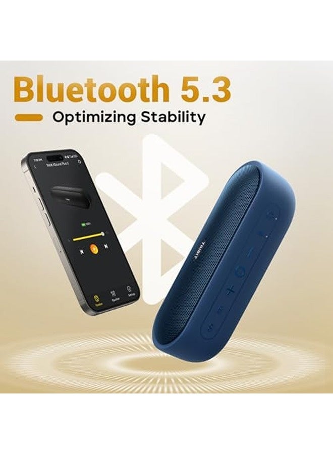 تريبيت سماعة بلوتوث XSound Plus 2 – أزرق | صوت ستيريو قوي بقدرة 30 واط مع تقنية XBass، بلوتوث 5.3، تشغيل حتى 24 ساعة، مقاومة للماء بمعيار IPX7، مدى اتصال يصل إلى 150 قدمًا، ميكروفون مدمج - Image 5