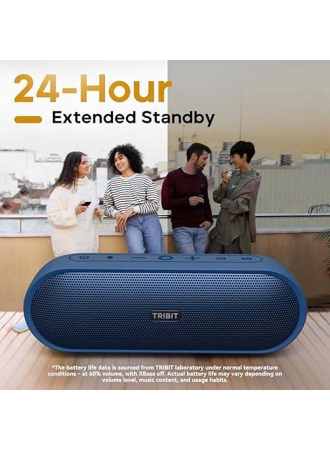 تريبيت سماعة بلوتوث XSound Plus 2 – أزرق | صوت ستيريو قوي بقدرة 30 واط مع تقنية XBass، بلوتوث 5.3، تشغيل حتى 24 ساعة، مقاومة للماء بمعيار IPX7، مدى اتصال يصل إلى 150 قدمًا، ميكروفون مدمج - Image 3