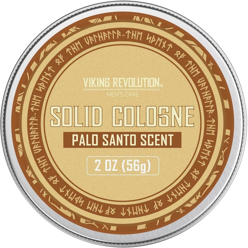 Viking Revolution Palo Santo Mens Solid Cologne Balm Cologne for Men Palo Santo Perfume 1 pack