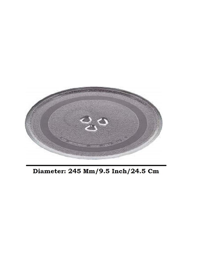 AV - AV MICROWAVE GLASS TURNTABLE PLATE/MICROWAVE ROTATION PLATE/TURNTABLE GLASS TRAY ONLY COMPATIBLE FOR LG MC2149BB (DIAMETER: 245 MM, 9.5 INCH) (NOT FOR SAMSUNG MICROWAVE) - Image 1