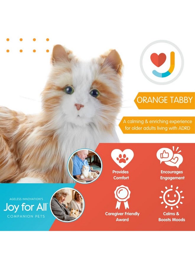 Joy for All Orange Tabby Cat Interactive Companion Pets Realistic & Lifelike  - Image 3
