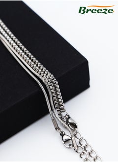 Breeze Women's cyan double-layer star necklace hip-hop style necklace L  - Image 4