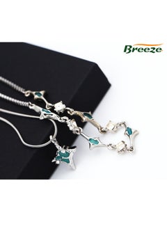 Breeze Women's cyan double-layer star necklace hip-hop style necklace L  - Image 3