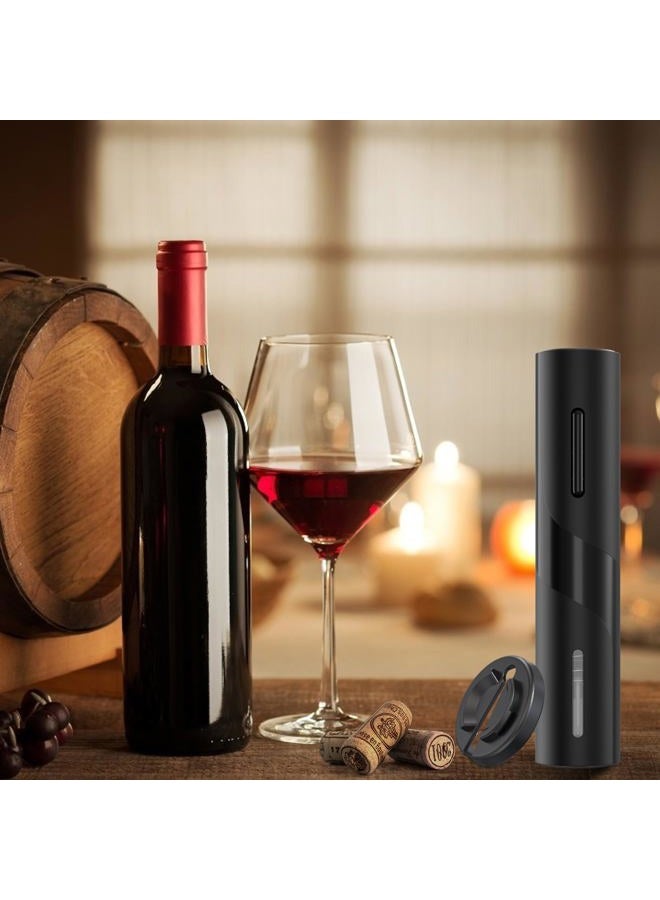 COKUNST Electric Wine Opener, Battery Operated Wine Bottle Openers with Foil Cutter, One-click Button Reusable Automatic Wine Corkscrew Remover for Wine Lovers Gift Home Kitchen Party Bar Wedding - Image 5