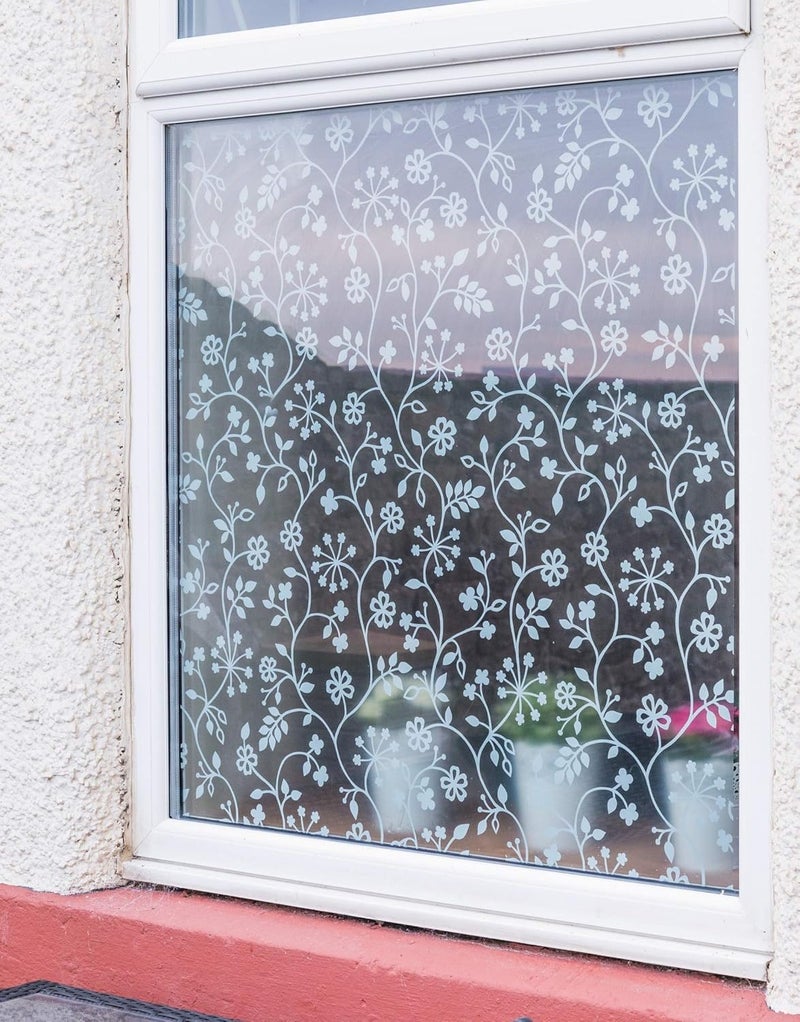 d-c-fix Privacy Window Film Tord - 45cm x 1.5m - Self-Adhesive Floral Pattern for Glass Windows - Image 5