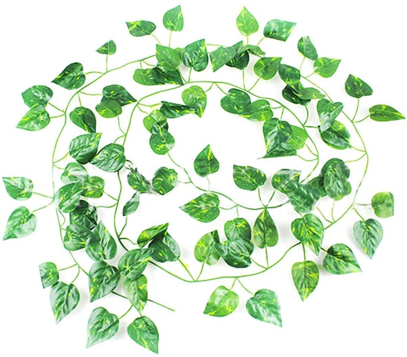 Dekorly Artificial Green Leaf Vine Money Plant Hanging, Artificial Ivy Leaves, Artificial Creeper Leaf Vine, Artificial Ivy Foliage, Ivy Wall Decor,Roof Decor | Each Plant 6 Feet (Green, 8) - Image 3