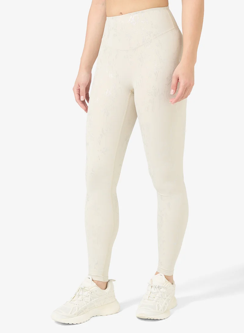 FRWD  Sculpting Seamless Marble Print T-shirt & Legging Set for Women | Best Price UAE