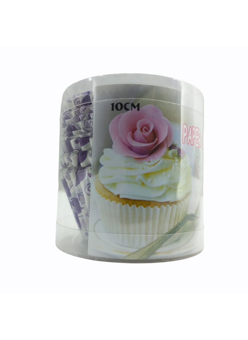 Bake Bully Bake Bully 10cm 100 Pcs Baking Paper Cupcake Liner Muffin Cup 12pcs SetRandom Design Color  - Image 3