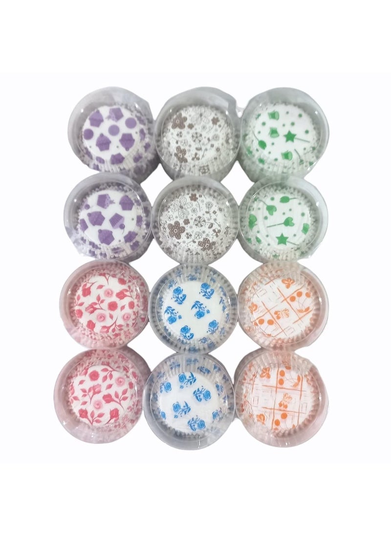 Bake Bully Bake Bully 10cm 100 Pcs Baking Paper Cupcake Liner Muffin Cup 12pcs SetRandom Design Color  - Image 2