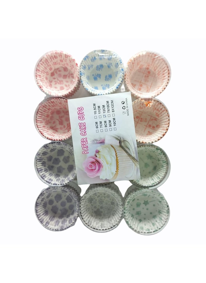 Bake Bully Bake Bully 10cm 100 Pcs Baking Paper Cupcake Liner Muffin Cup 12pcs SetRandom Design Color  - Image 1