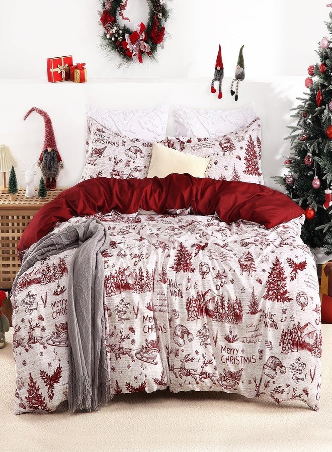 CAROMIO Christmas Duvet Cover Twin Size - Holiday Printed Duvet Cover Set for Kids, Soft and Breathable Christmas Decorations Bedding Set (Twin, 68"x90") - Image 1