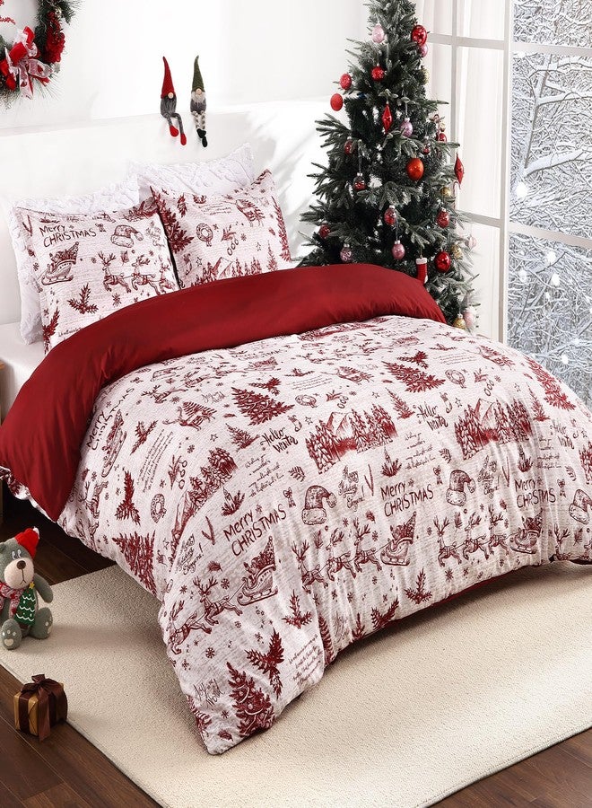 CAROMIO Christmas Duvet Cover Twin Size - Holiday Printed Duvet Cover Set for Kids, Soft and Breathable Christmas Decorations Bedding Set (Twin, 68"x90") - Image 2