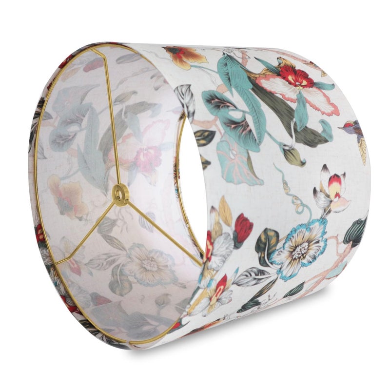 Rumidoph Drum Lamp shades Linen Medium Lamp shade 1 Pack, 13"Top x 13"Bottom x 10"High(Spider) Printed Floral Lampshade for Table Lamps Floor Lamps, Farmhouse Lampshades Replacement, Assembly Required - Image 3
