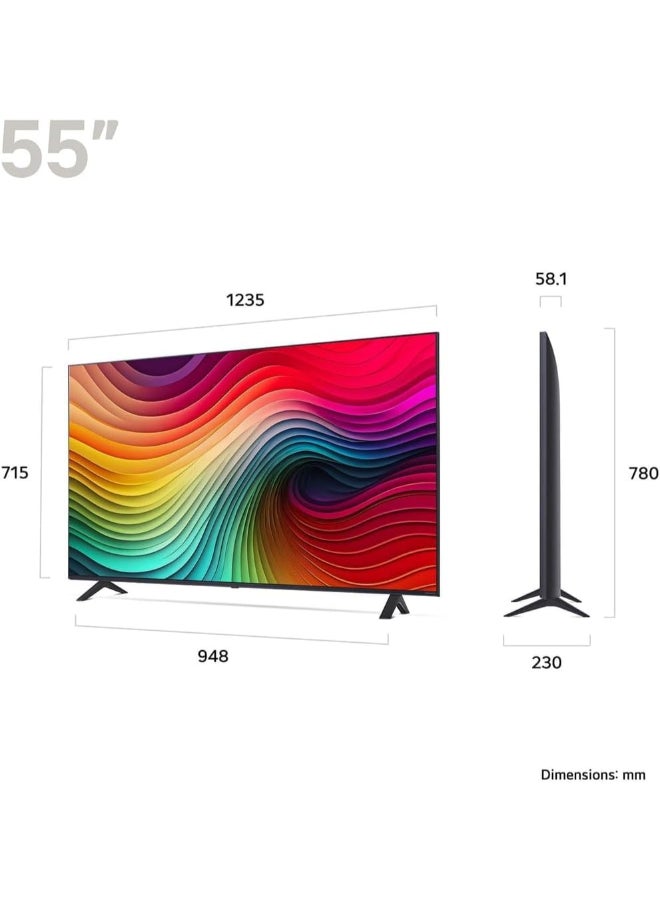 LG Certified Pre Owned -  55 inch NanoCell Smart TV - 4K 55NANO81 Black - Image 2