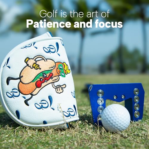 BAIRBRE Golf Putter Cover OZ1 Premium Embroidery Hot Dog Mallet Putter Headcover Leather Golf Club Covers with Magnetic Closure fit OZ1MEZZ1MEZZ1 MAX - Image 3