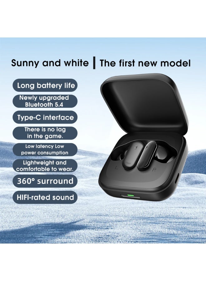 سماعات رأس بلوتوث داخل الأذن، عمر بطارية 8 ساعات، صوت محيطي استريو 360 درجة، مضخم صوت بلوتوث، إلغاء الضوضاء النشط، IP5 سماعات مقاومة للماء متوافقة مع iPhone وAndroid - Image 4