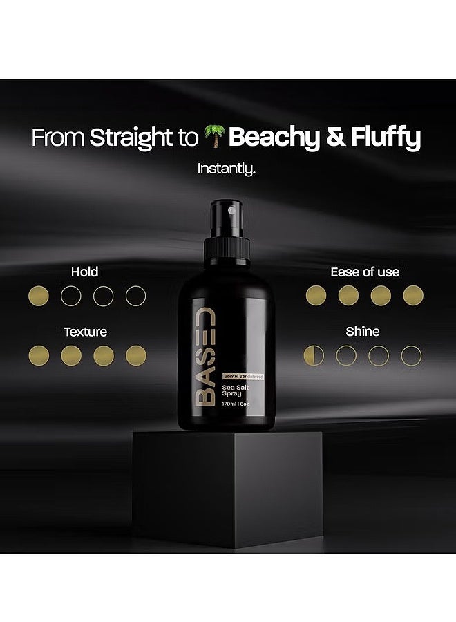 BASED BODYWORKS Sea Salt Spray, Natural Finish Sea Salt Spray For Hair, Gives Volume And Texture, Enriched With Seaweed And Vitamin B5, Lightweight And Non-Greasy, Paraben Free, 170ML/6OZ - Image 5