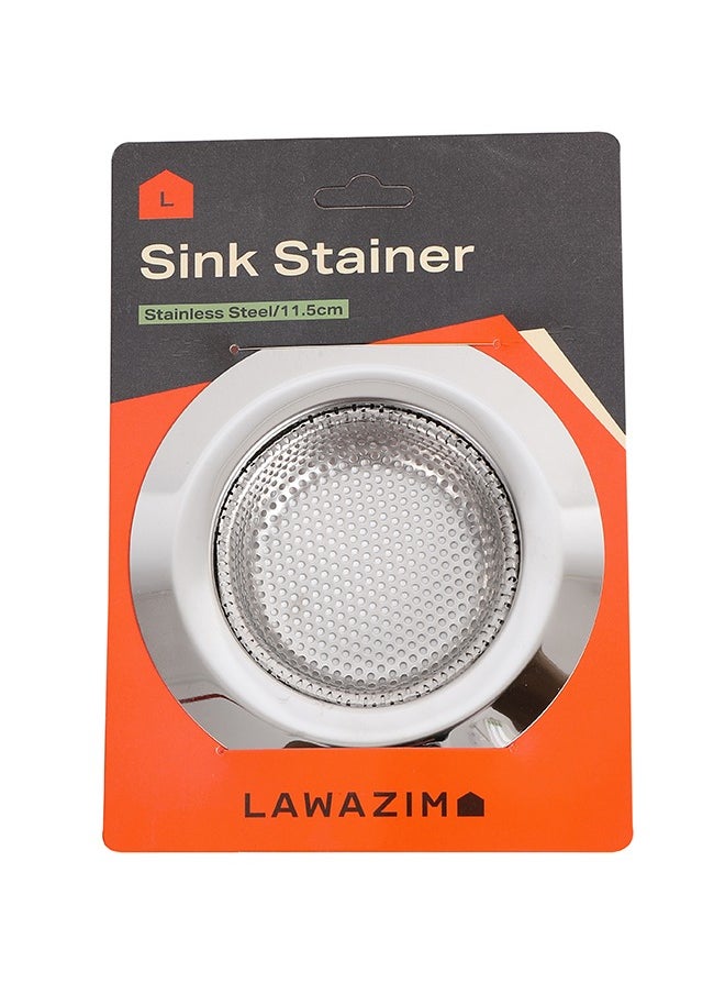 Stainless Steel Sink Strainer - 11.5cm - Durable and Rustproof Sink Drain Basket and Anti-Clogging Food Catcher with Odor-Insulating Design - Ideal for Fast and Efficient Sink Drainage