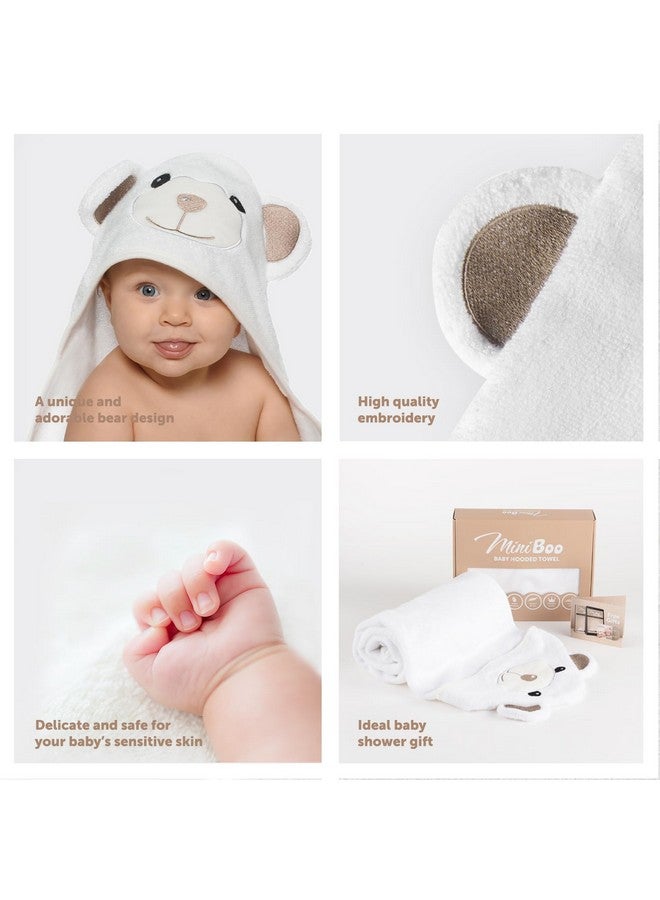 Miniboo Premium Ultra-Soft Viscose Made From Bamboo Baby Hooded Towel With Unique Design - Hypoallergenic, Organic Baby Towels For Infants And Toddlers - Perfect As Baby Gifts - Image 3
