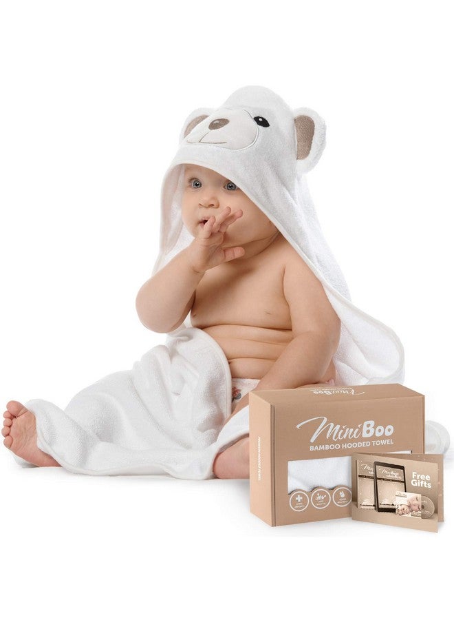 Miniboo Premium Ultra-Soft Viscose Made From Bamboo Baby Hooded Towel With Unique Design - Hypoallergenic, Organic Baby Towels For Infants And Toddlers - Perfect As Baby Gifts - Image 1