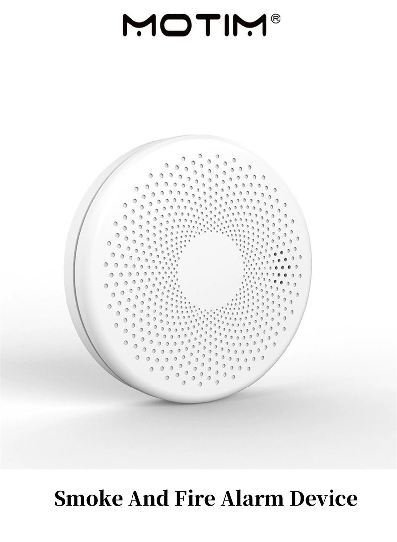 Motim Smart WiFi Smoke Fire And Carbon Monoxide Detector Alarm For Home Security With Audible Alert Battery Powered Wall Ceiling Mount Durable Life Saving Protection Device - Image 1