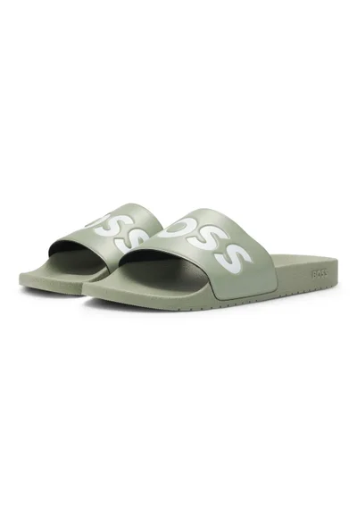BOSS Italian-made slides with large logo detail