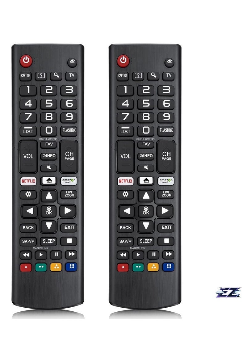 PopZa 【2 Pack】Universal LG TV Remote Control, Compatible with All LG Brand Models, TV Remote Control with Netflix Prime Video Shortcut Buttons – With Battery - Image 2