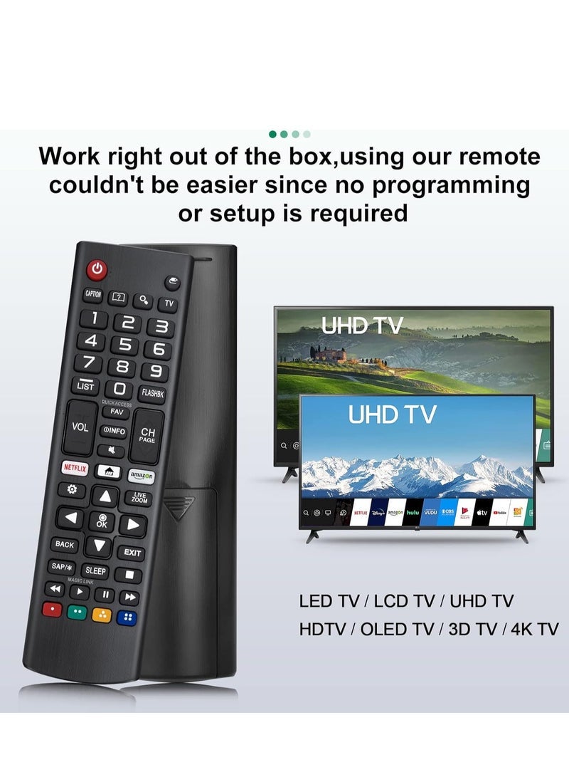 PopZa 【2 Pack】Universal LG TV Remote Control, Compatible with All LG Brand Models, TV Remote Control with Netflix Prime Video Shortcut Buttons – With Battery - Image 4