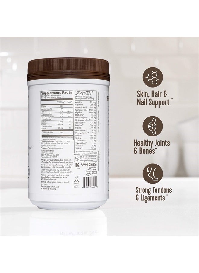 Vital Proteins - Collagen Coffee Creamer, Coconut Milk based & Low Sugar Powder with Collagen Peptides Supplement - Supporting Healthy Hair, Skin, Nails with Energy-Boosting MCTs - Mocha 11.2oz - Image 1