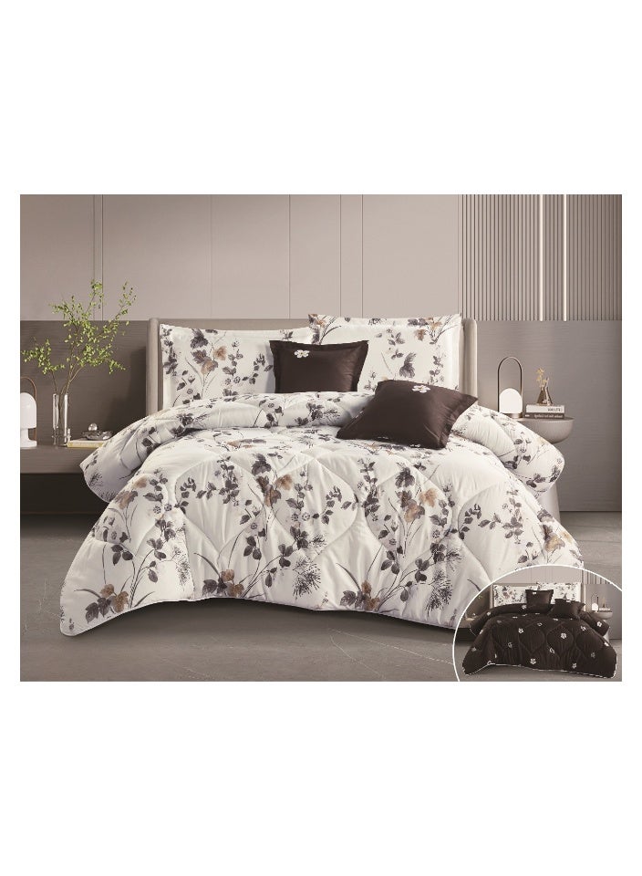 SMART HOME 100% Microfiber Double Bed Sheet, Duvet Cover Set, Reversible, 4 Piece Set, Bed Sheet Size: 230X170cm, Mattress Protector Size and Pillowcase Size: Pillowcase: 45x45+5cm - Image 1